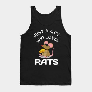 Just A Girl Who Loves Rats Owner Lover Tank Top